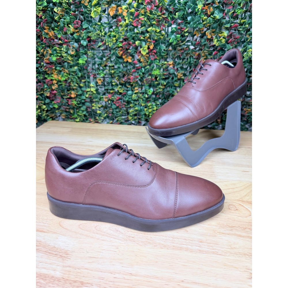 Wolf & Shepherd Closer Oxford Men Size 11 M Brown Leather Cap Toe Dress Shoes